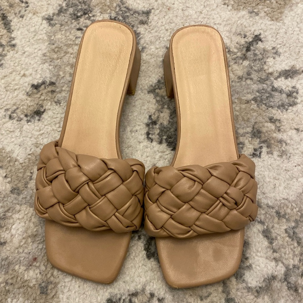 Nude Braided Heel Women's 5.5